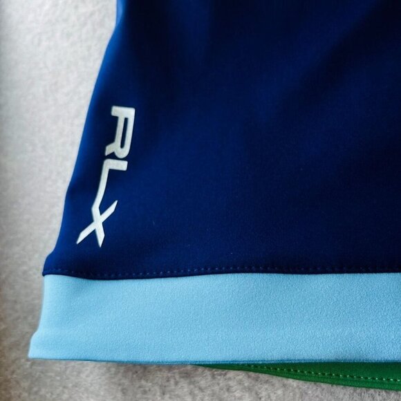 RLX Ralph Lauren Women's Golf Skort 15" Size L Faux Wrap Stretch Jersey Tennis - Picture 9 of 16